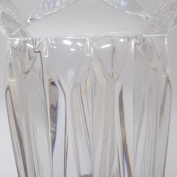 Quad Prism Candle Holder Vase Pillar Pedestal Reversible Clear Crystal 7" Vase - Picture 3 of 10
